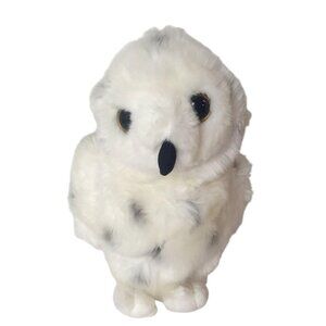 Aurora Snowy Owl Plush Toy 11" Soft Stuffed Animal White Black Super Soft Toy
